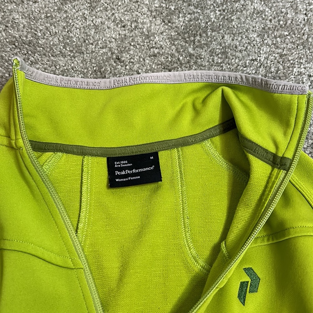 Peak Performance Full-Zip, Medium, Lime Green - image 3